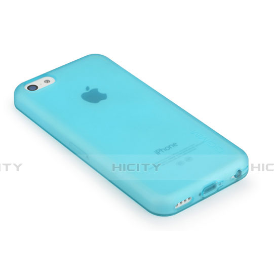 Etui TPU Souple Mat pour Apple iPhone 5C Bleu Ciel Plus
