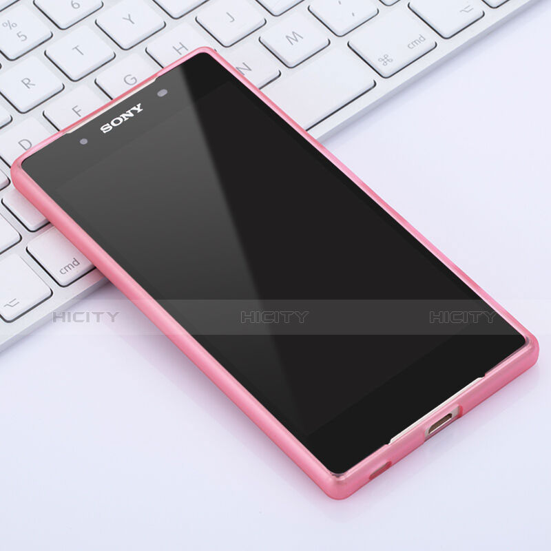 Etui TPU Souple Mat pour Sony Xperia Z5 Rose Plus