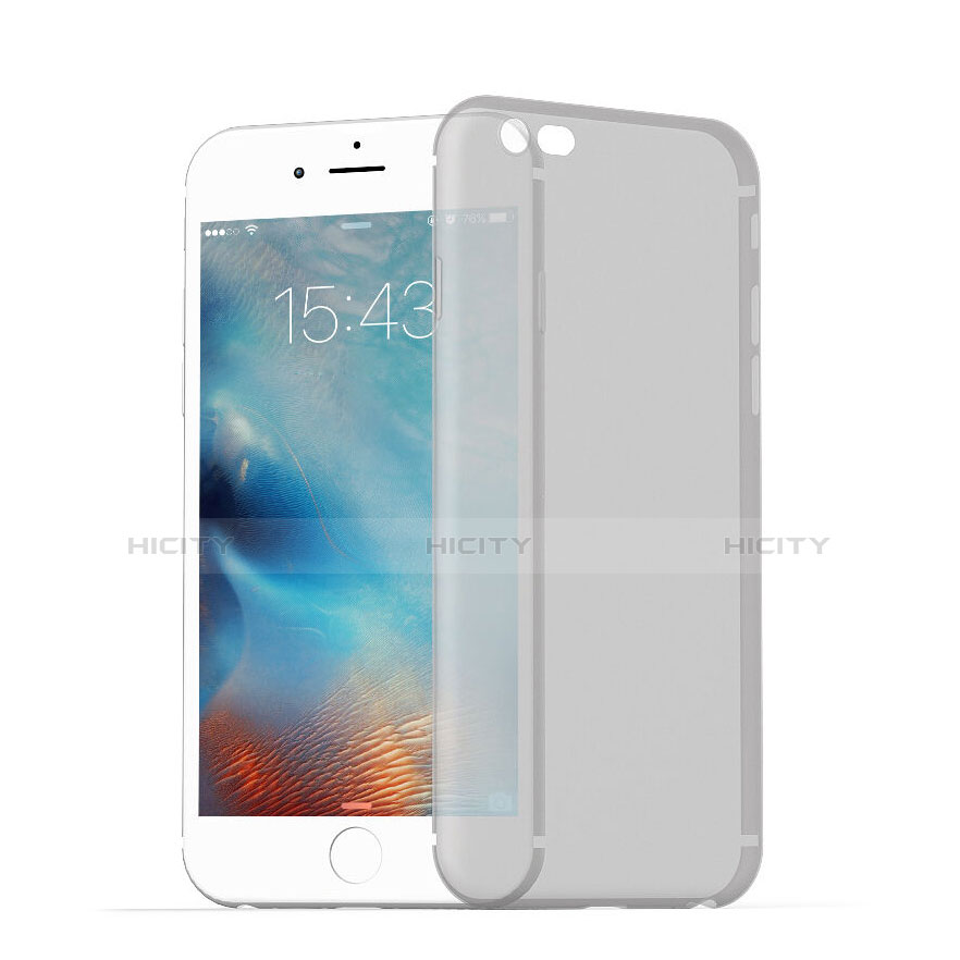 Etui Ultra Fine Mat Silicone Souple Transparente pour Apple iPhone 6S Plus Gris Plus