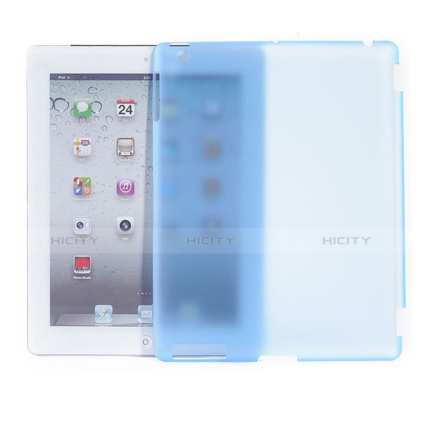 Etui Ultra Fine Plastique Rigide Transparente pour Apple iPad 4 Bleu Ciel Plus