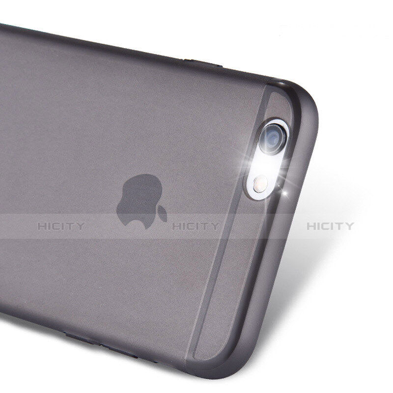 Etui Ultra Fine Plastique Rigide Transparente pour Apple iPhone 6 Plus Gris Fonce Plus