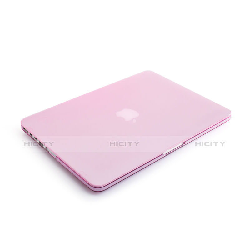 Etui Ultra Fine Plastique Rigide Transparente pour Apple MacBook Pro 13 pouces Rose Plus