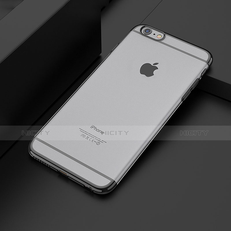 Etui Ultra Fine Plastique Rigide Transparente T01 pour Apple iPhone 6 Noir Plus