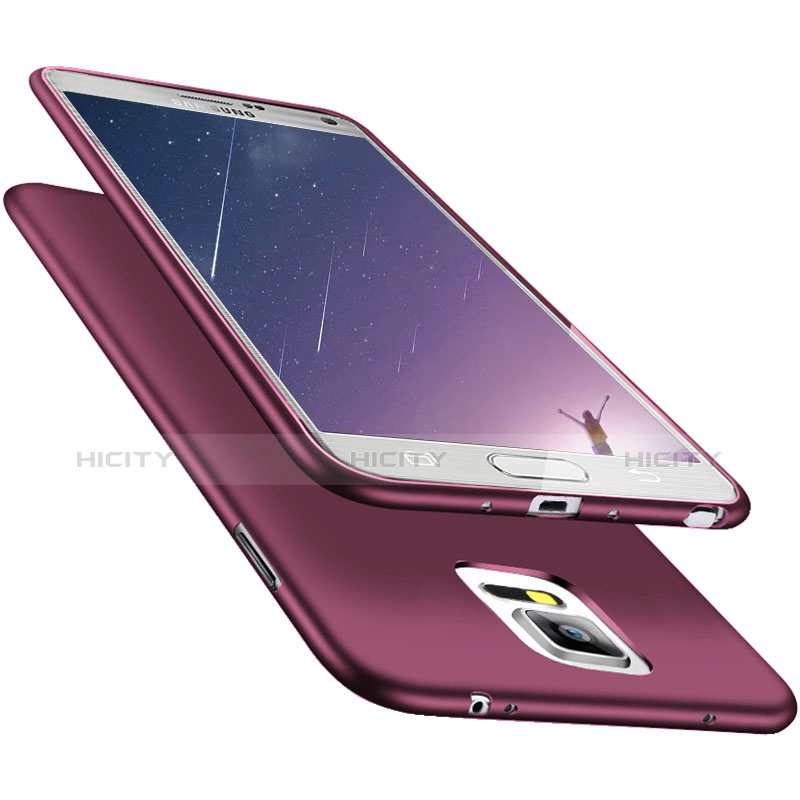 Etui Ultra Fine Silicone Souple S02 pour Samsung Galaxy Note 4 SM-N910F Violet Plus