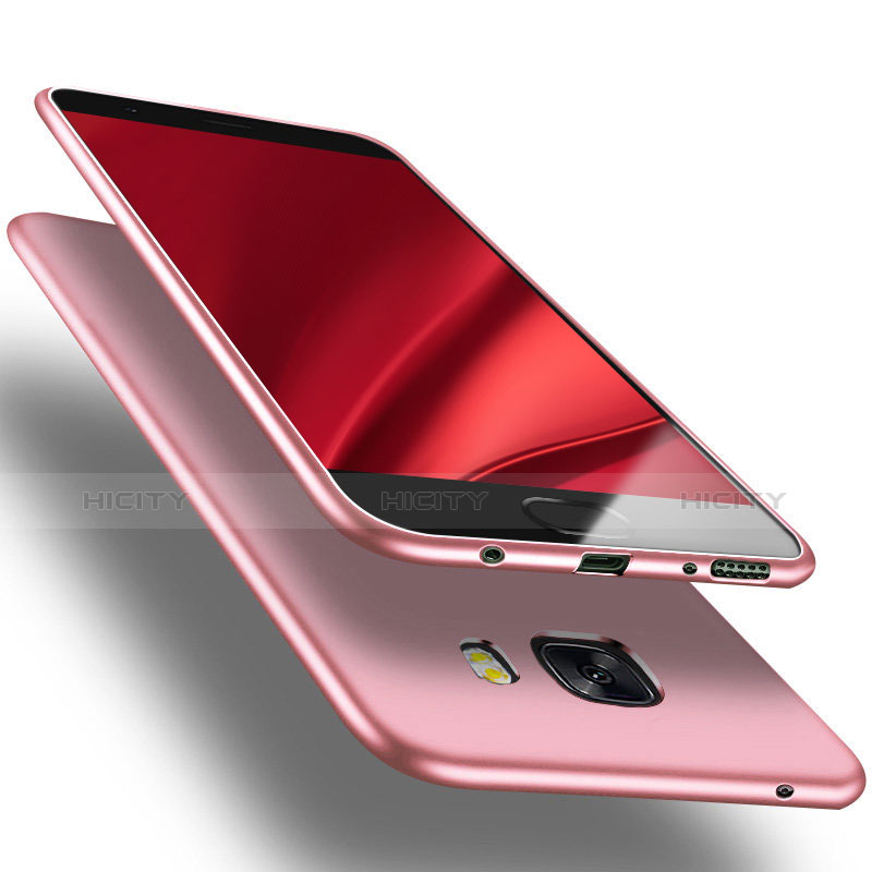 Etui Ultra Fine Silicone Souple S03 pour Samsung Galaxy C9 Pro C9000 Rose Plus