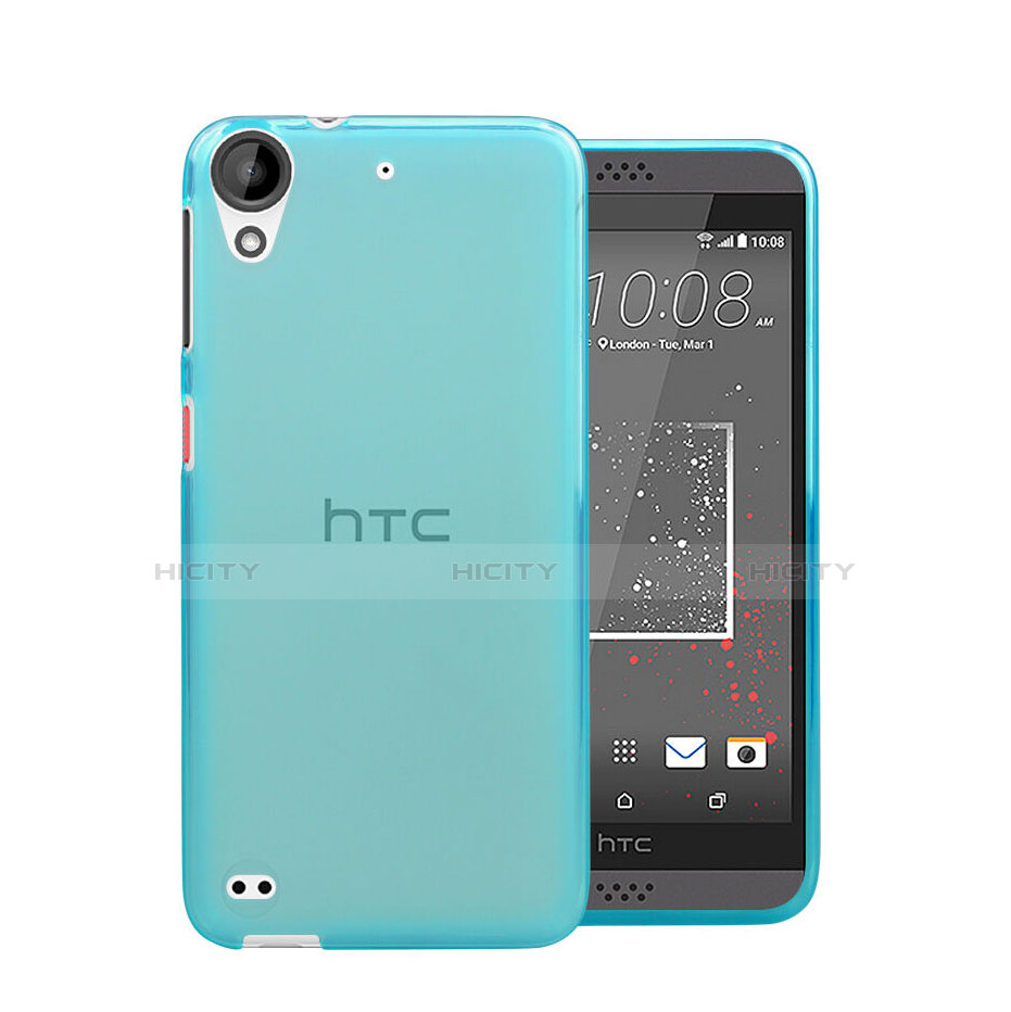 Etui Ultra Fine Silicone Souple Transparente pour HTC Desire 530 Bleu Plus