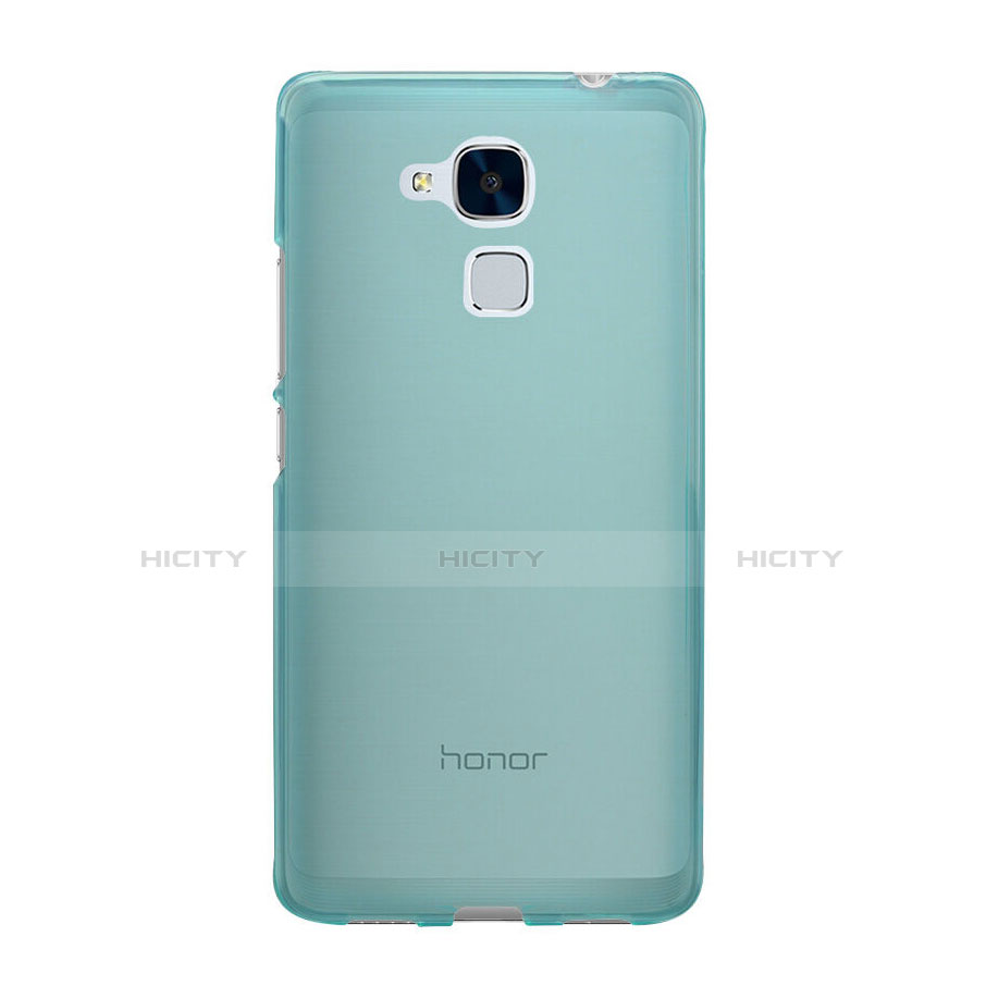 Etui Ultra Fine Silicone Souple Transparente pour Huawei GR5 Mini Bleu Plus