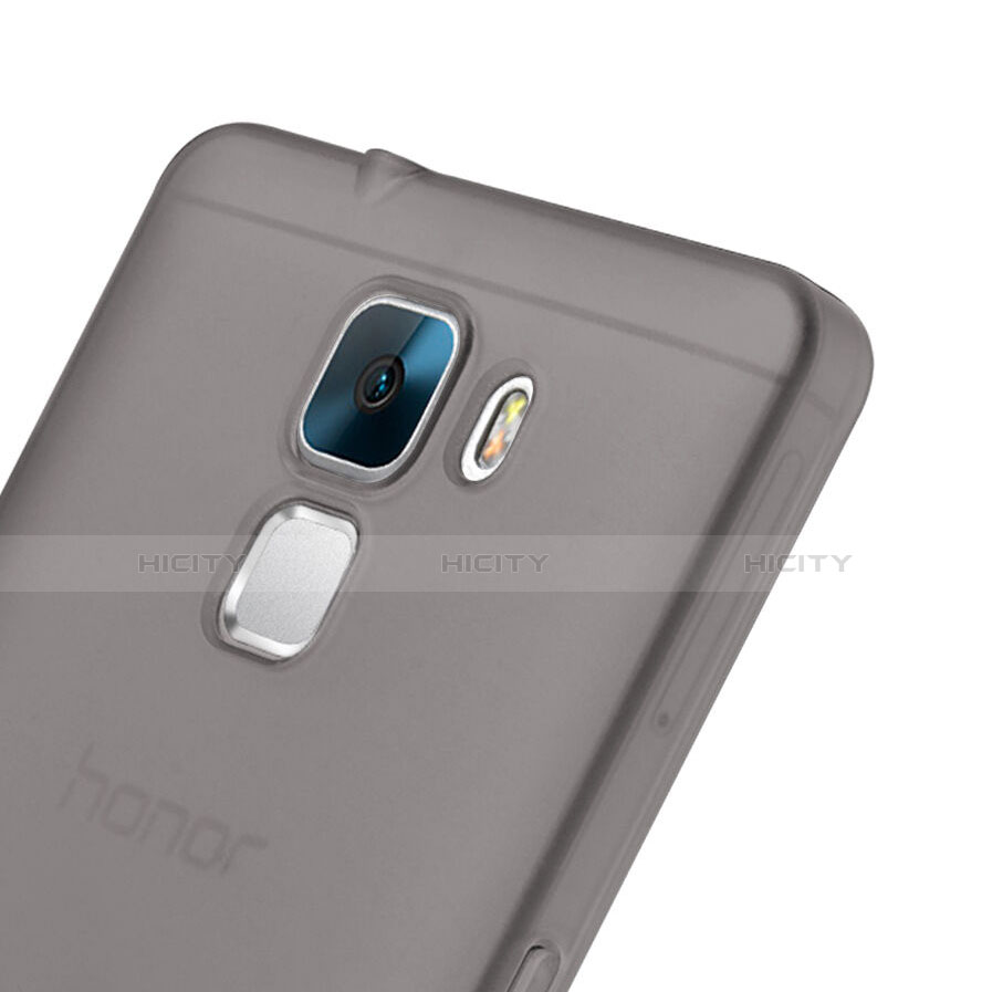 Etui Ultra Fine Silicone Souple Transparente pour Huawei Honor 7 Gris Plus