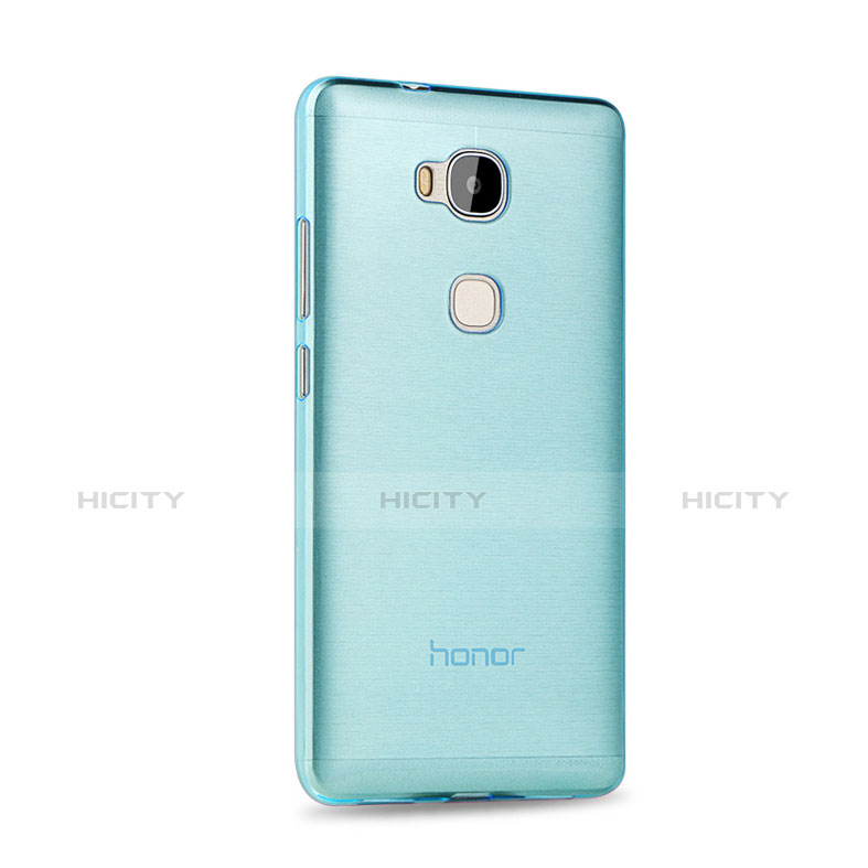 Etui Ultra Fine Silicone Souple Transparente pour Huawei Honor Play 5X Bleu Plus