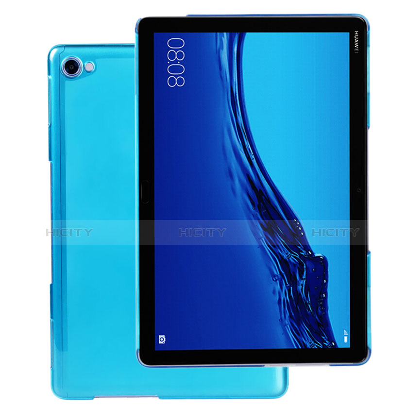 Etui Ultra Fine Silicone Souple Transparente pour Huawei MediaPad C5 10 10.1 BZT-W09 AL00 Bleu Plus