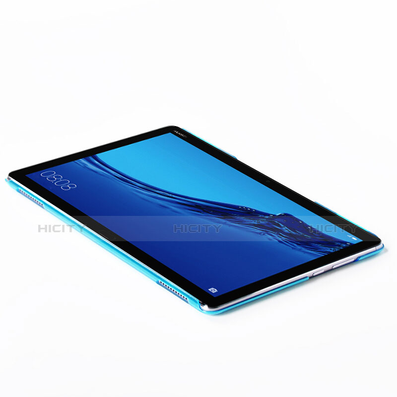 Etui Ultra Fine Silicone Souple Transparente pour Huawei MediaPad C5 10 10.1 BZT-W09 AL00 Bleu Plus