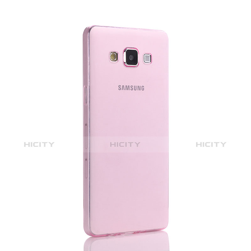 Etui Ultra Fine Silicone Souple Transparente pour Samsung Galaxy A5 SM-500F Rose Plus