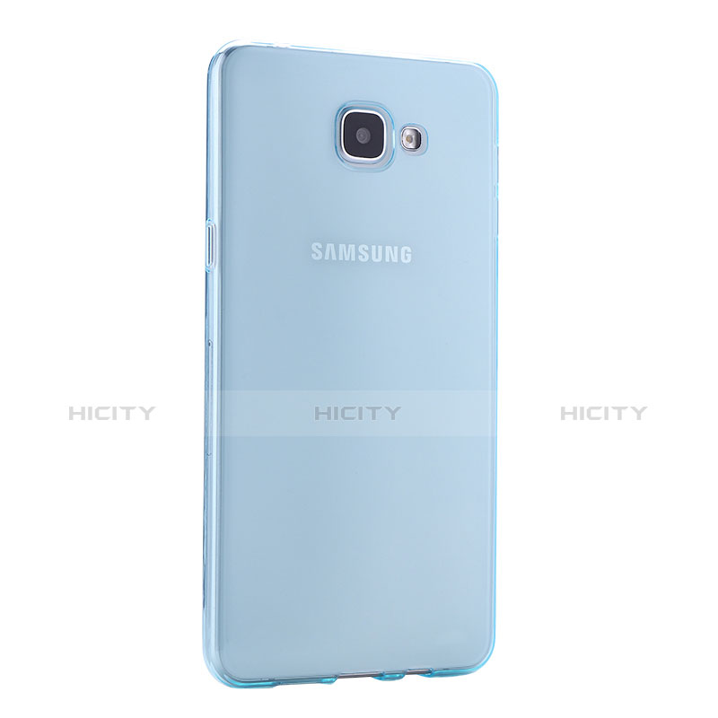 Etui Ultra Fine Silicone Souple Transparente pour Samsung Galaxy A9 (2016) A9000 Bleu Plus