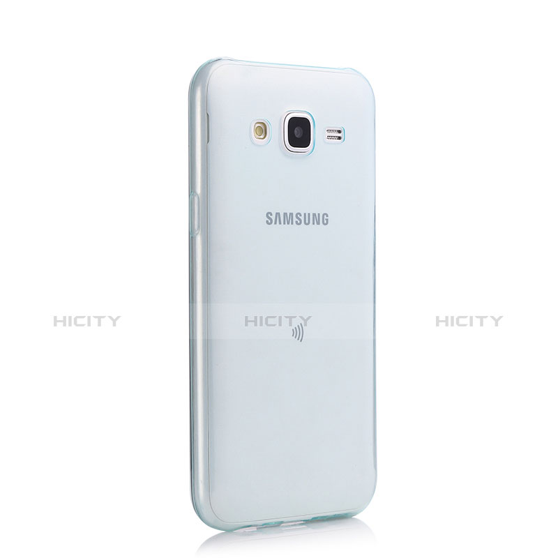 Etui Ultra Fine Silicone Souple Transparente pour Samsung Galaxy J5 SM-J500F Bleu Plus