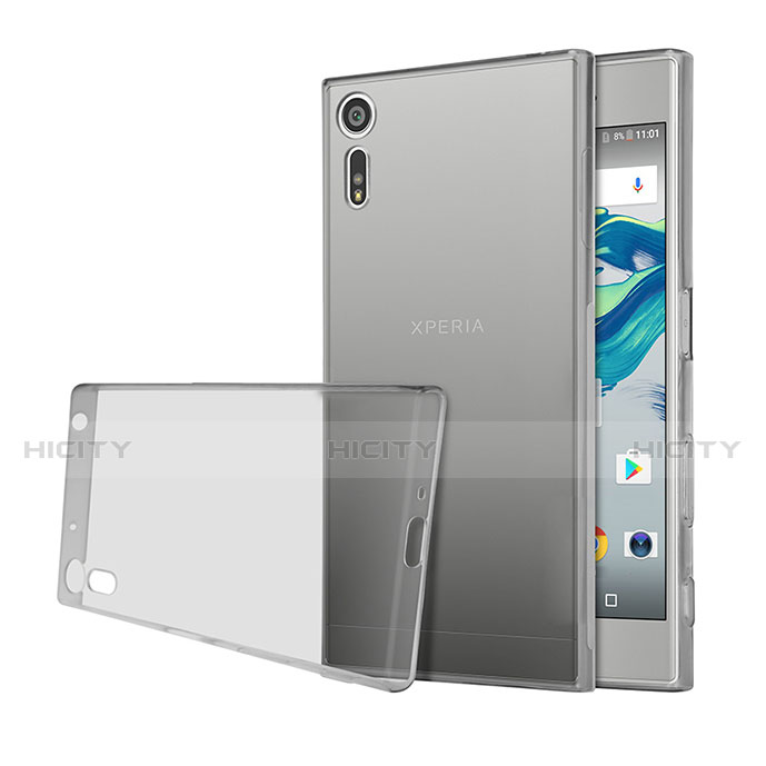 Etui Ultra Fine Silicone Souple Transparente pour Sony Xperia XZ Gris Plus