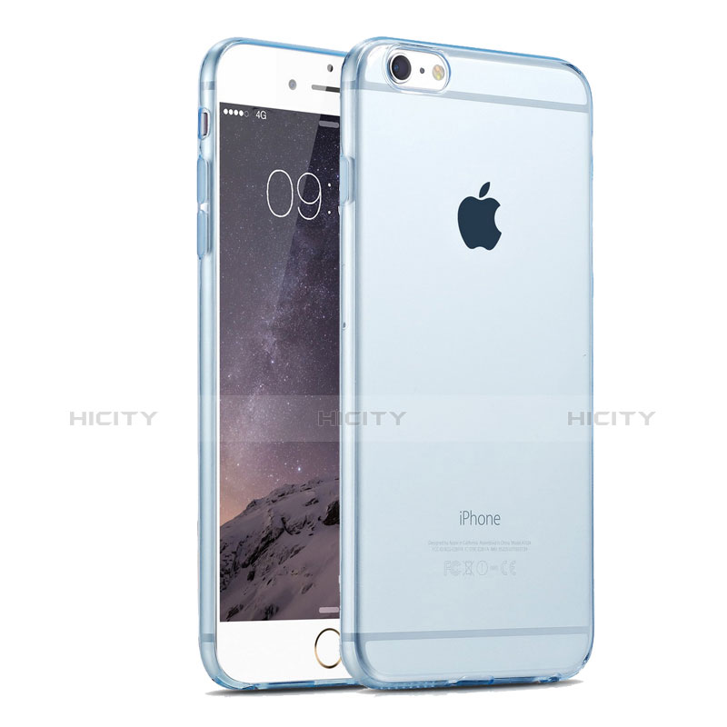 Etui Ultra Fine TPU Souple Transparente pour Apple iPhone 6 Bleu Plus