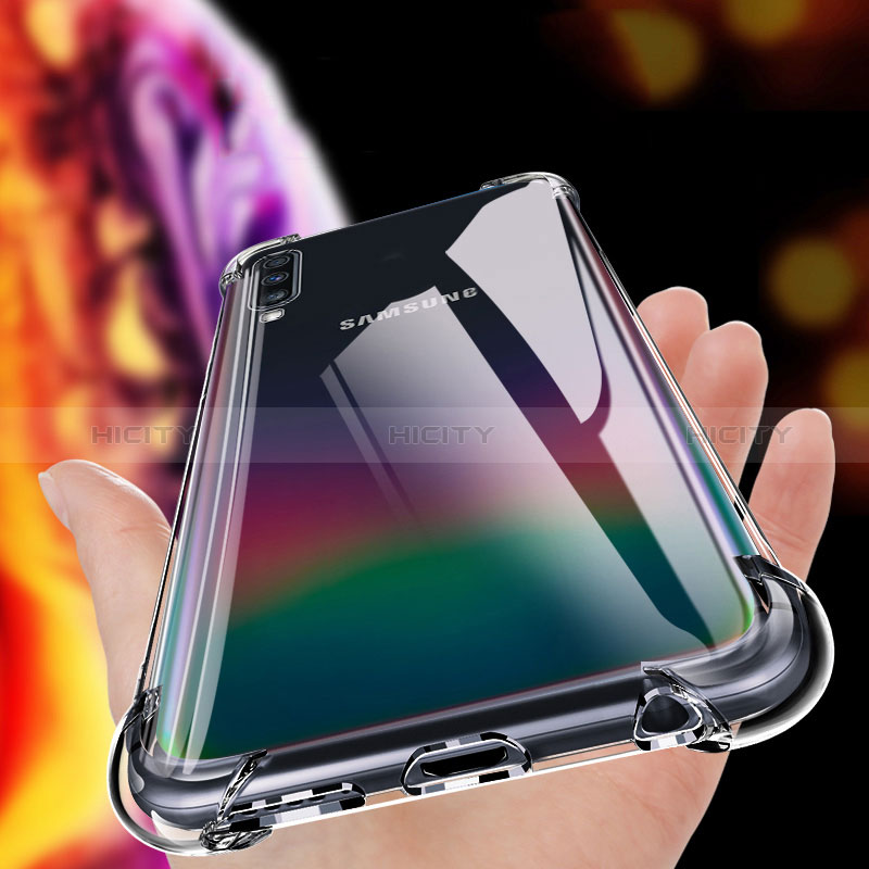Etui Ultra Fine TPU Souple Transparente T03 pour Samsung Galaxy A70 Clair Plus
