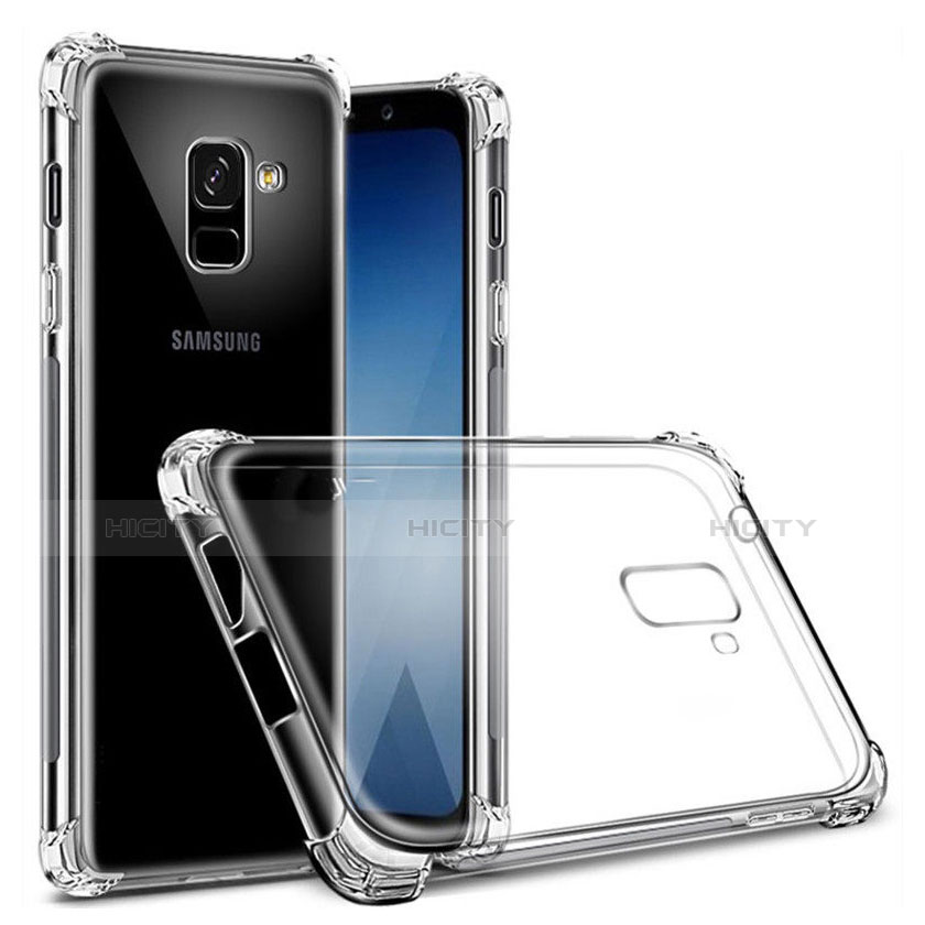 Etui Ultra Fine TPU Souple Transparente T03 pour Samsung Galaxy A8+ A8 Plus (2018) Duos A730F Clair Plus