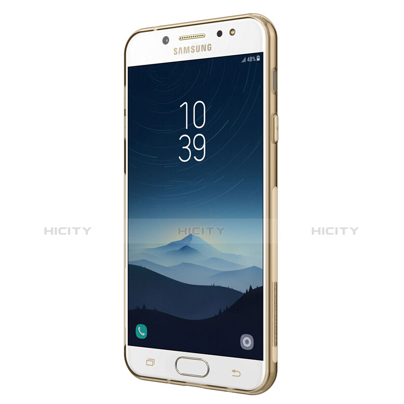 Etui Ultra Fine TPU Souple Transparente T03 pour Samsung Galaxy C8 C710F Or Plus