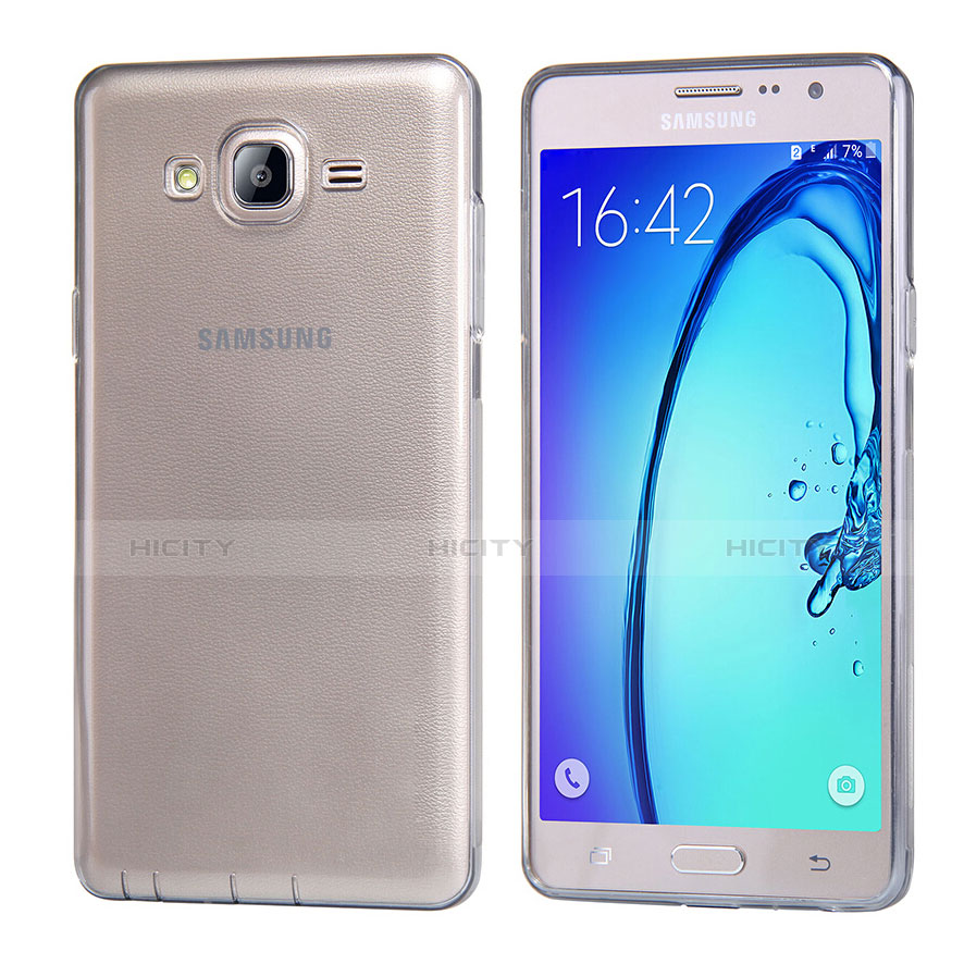 Etui Ultra Fine TPU Souple Transparente T03 pour Samsung Galaxy On7 Pro Gris Plus