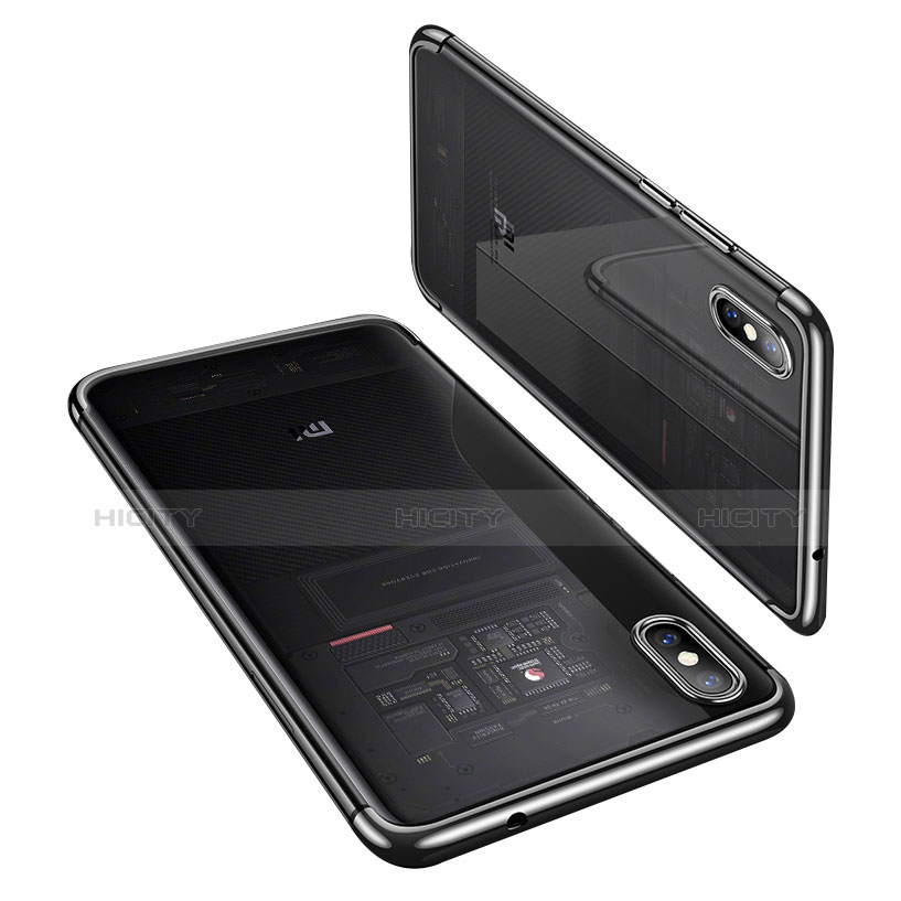 Etui Ultra Fine TPU Souple Transparente T03 pour Xiaomi Mi 8 Screen Fingerprint Edition Noir Plus