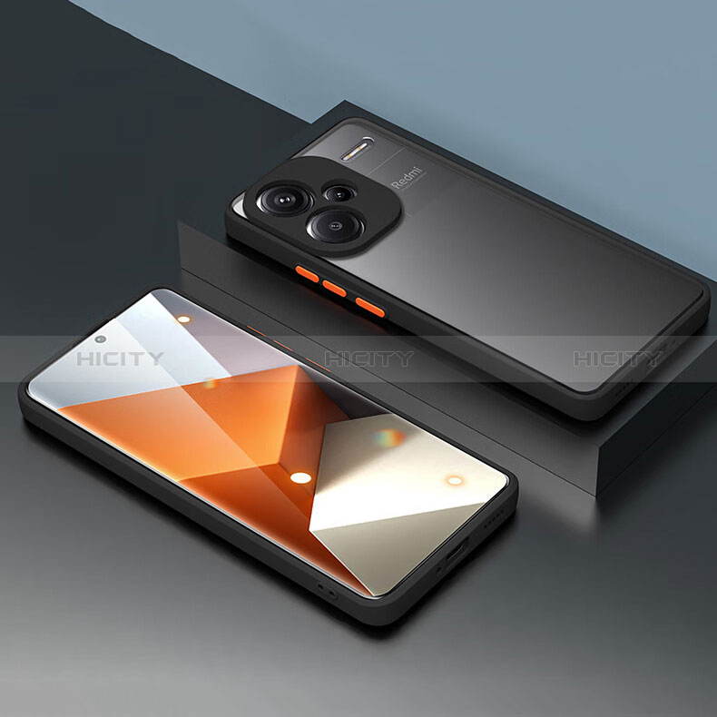 Etui Ultra Fine TPU Souple Transparente T04 pour Xiaomi Redmi Note 13 Pro+ Plus 5G Noir Plus