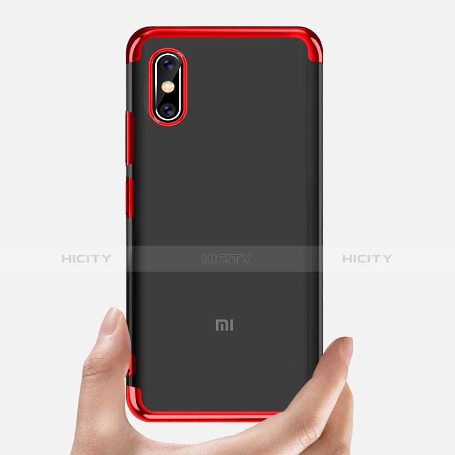 Etui Ultra Fine TPU Souple Transparente T05 pour Xiaomi Mi 8 Screen Fingerprint Edition Rouge Plus
