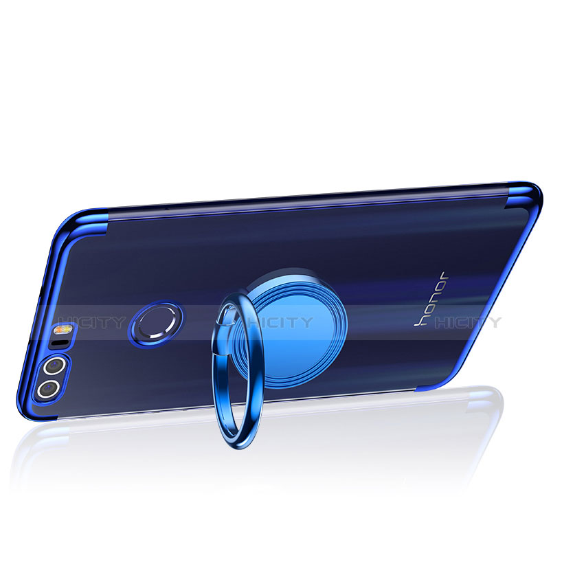 Etui Ultra Fine TPU Souple Transparente T07 pour Huawei Honor 8 Bleu Plus