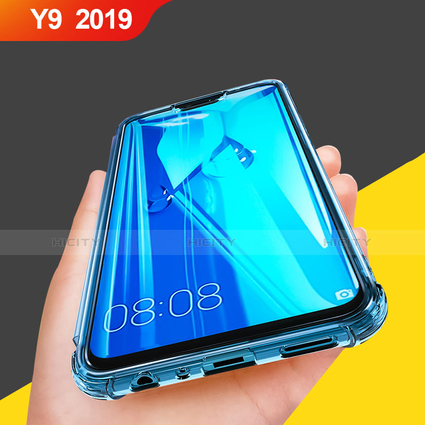 Etui Ultra Fine TPU Souple Transparente T07 pour Huawei Y9 (2019) Bleu Ciel Plus