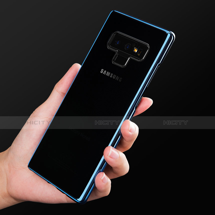 Etui Ultra Fine TPU Souple Transparente T07 pour Samsung Galaxy Note 9 Bleu Plus
