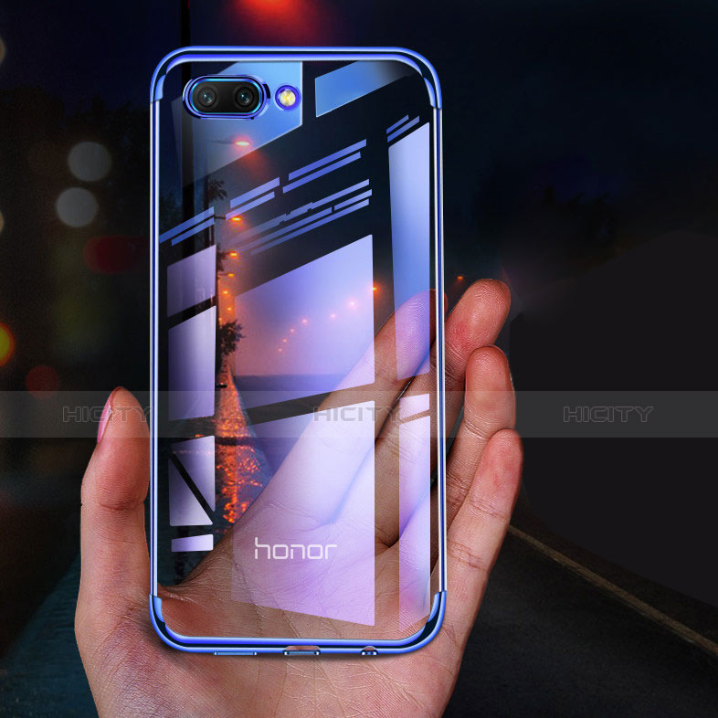 Etui Ultra Fine TPU Souple Transparente T08 pour Huawei Honor 10 Bleu Plus