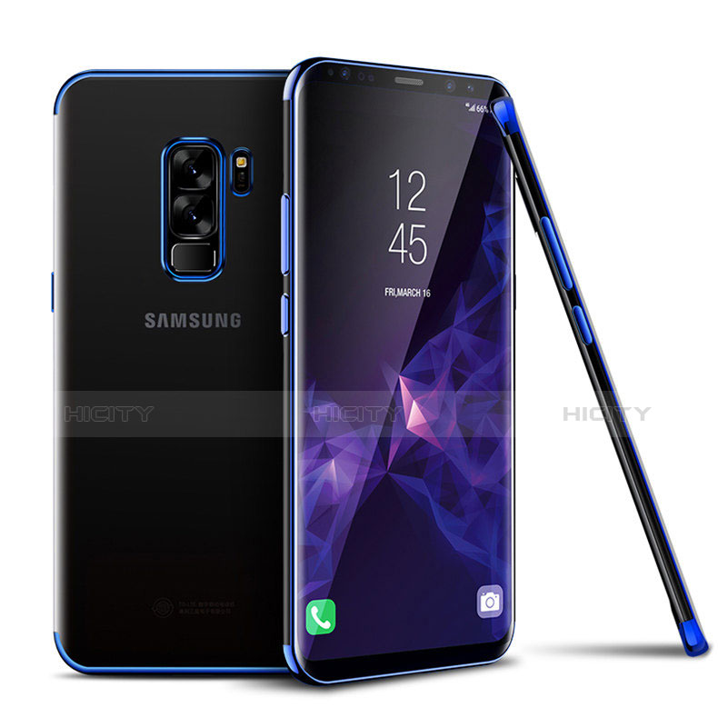 Etui Ultra Fine TPU Souple Transparente T18 pour Samsung Galaxy S9 Plus Bleu Plus
