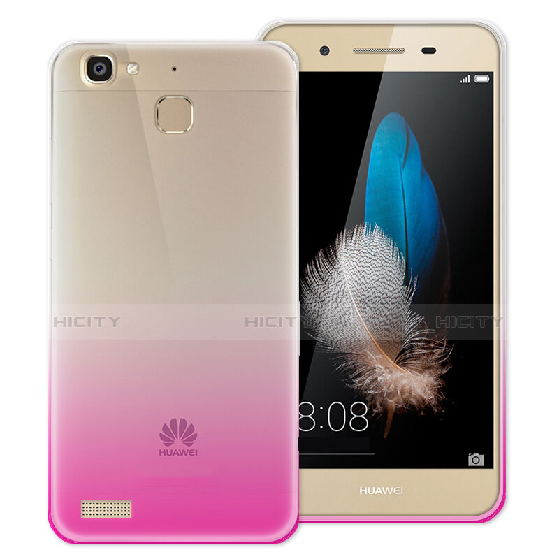 Etui Ultra Fine Transparente Souple Degrade pour Huawei G8 Mini Rose Rouge Plus