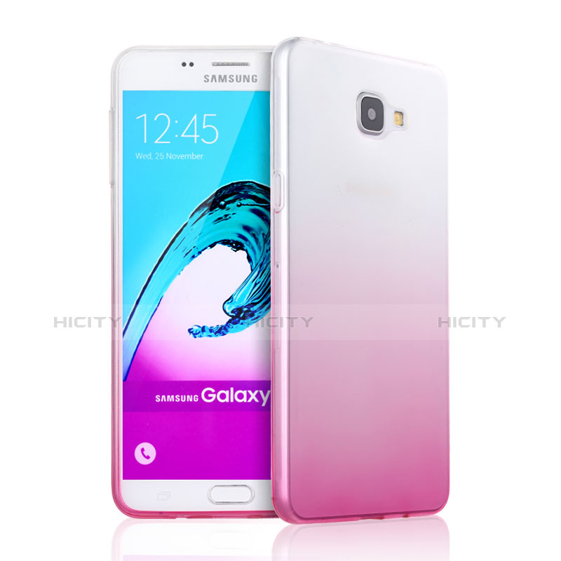 Etui Ultra Fine Transparente Souple Degrade pour Samsung Galaxy A9 Pro (2016) SM-A9100 Rose Plus