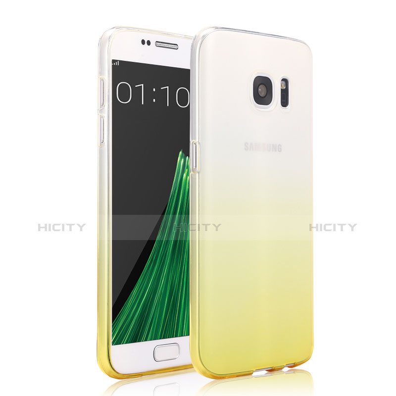 Etui Ultra Fine Transparente Souple Degrade pour Samsung Galaxy S7 G930F G930FD Jaune Plus