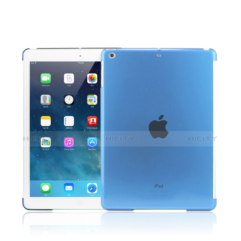 Etui Ultra Slim Plastique Rigide Transparente pour Apple iPad Mini Bleu Ciel Plus