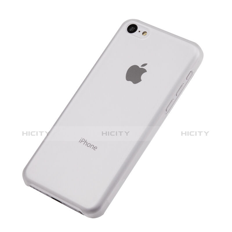 Etui Ultra Slim Plastique Rigide Transparente pour Apple iPhone 5C Blanc Plus