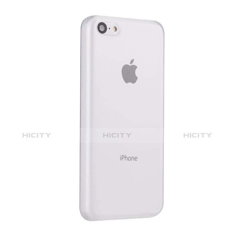 Etui Ultra Slim Plastique Rigide Transparente pour Apple iPhone 5C Blanc Plus