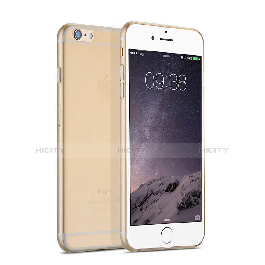 Etui Ultra Slim Plastique Rigide Transparente pour Apple iPhone 6 Or Plus