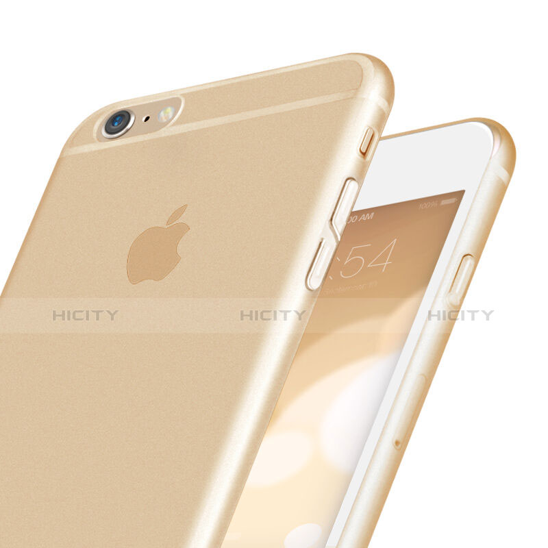 Etui Ultra Slim Plastique Rigide Transparente pour Apple iPhone 6 Or Plus