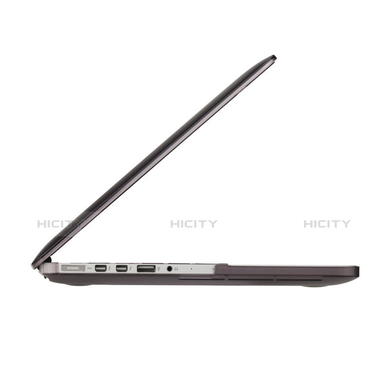 Etui Ultra Slim Plastique Rigide Transparente pour Apple MacBook Pro 13 pouces Retina Gris Plus