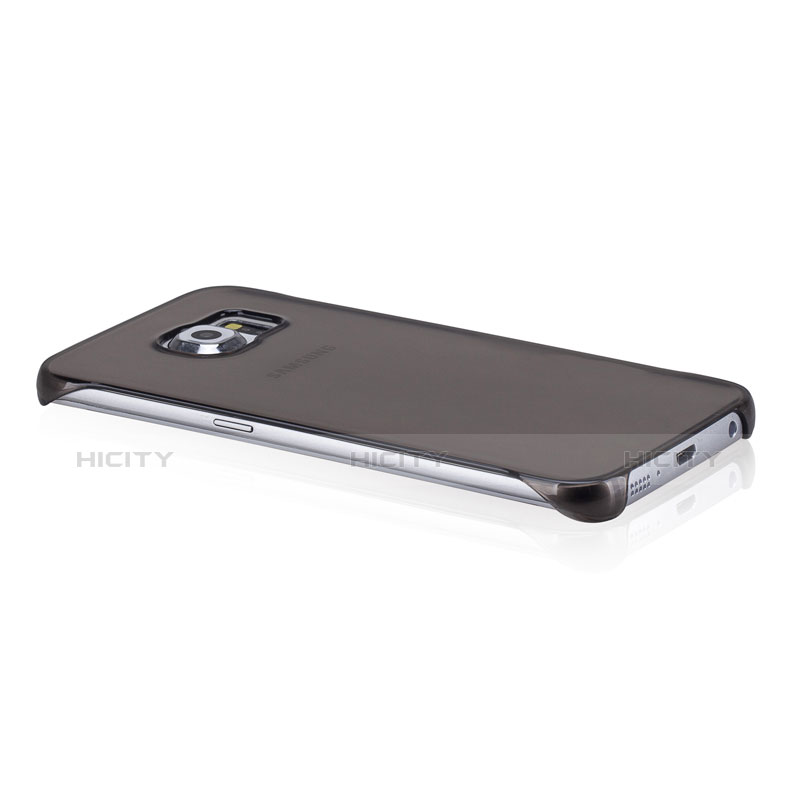 Etui Ultra Slim Plastique Rigide Transparente pour Samsung Galaxy S6 Edge SM-G925 Gris Plus