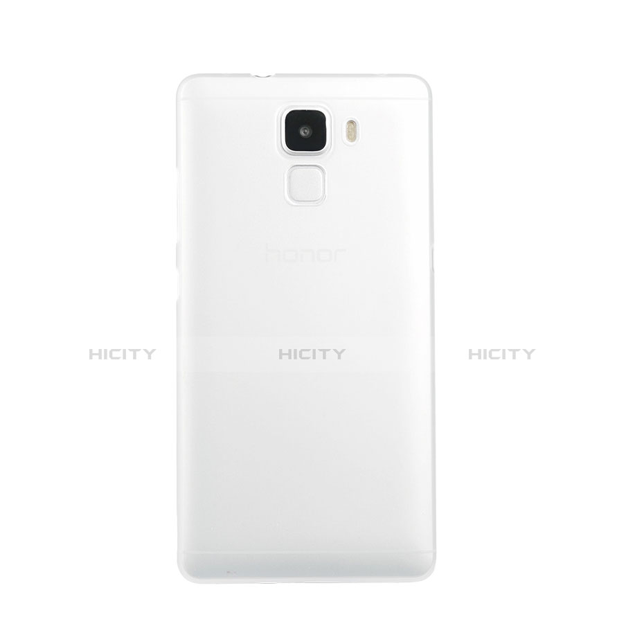 Etui Ultra Slim Silicone Souple Transparente pour Huawei Honor 7 Blanc Plus