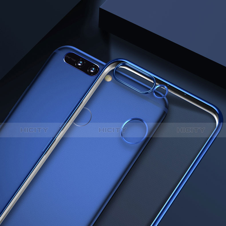 Etui Ultra Slim Silicone Souple Transparente pour Huawei Honor 8 Pro Bleu Plus