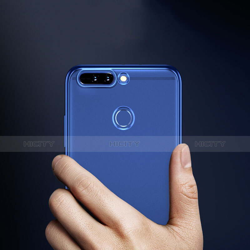 Etui Ultra Slim Silicone Souple Transparente pour Huawei Honor V9 Bleu Plus