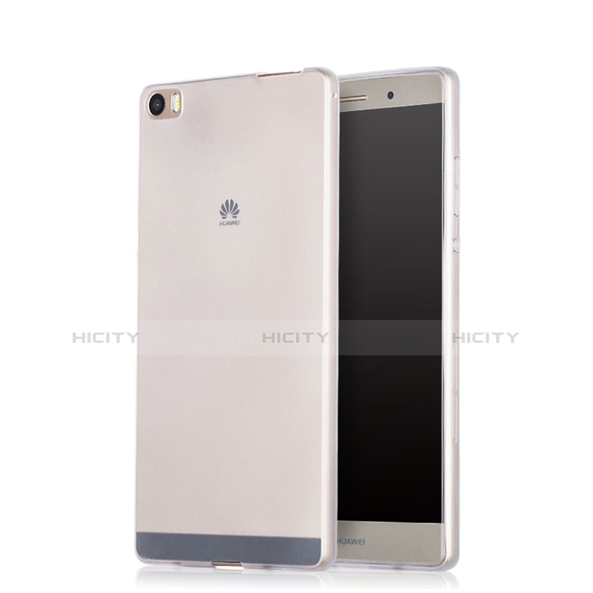 Etui Ultra Slim Silicone Souple Transparente pour Huawei P8 Max Blanc Plus