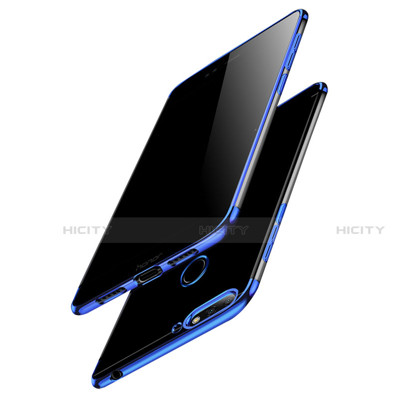 Etui Ultra Slim Silicone Souple Transparente pour Huawei Y6 Prime (2018) Bleu Plus