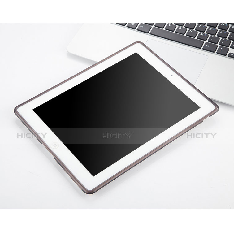 Etui Ultra Slim TPU Souple Transparente pour Apple iPad 4 Gris Plus