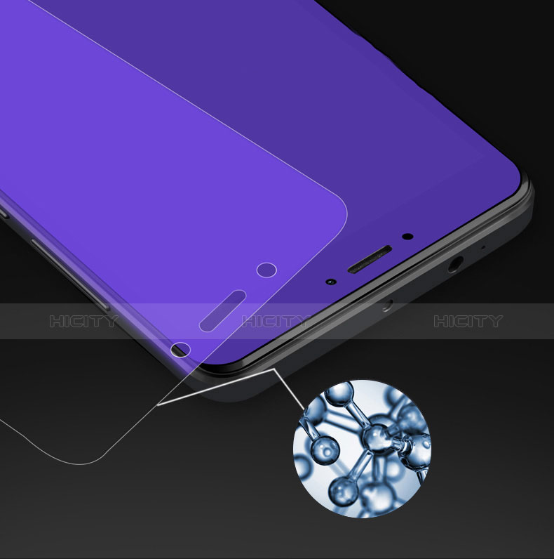 Film Protecteur d'Ecran Verre Trempe Anti-Lumiere Bleue B01 pour Xiaomi Redmi Note 4 Bleu Plus