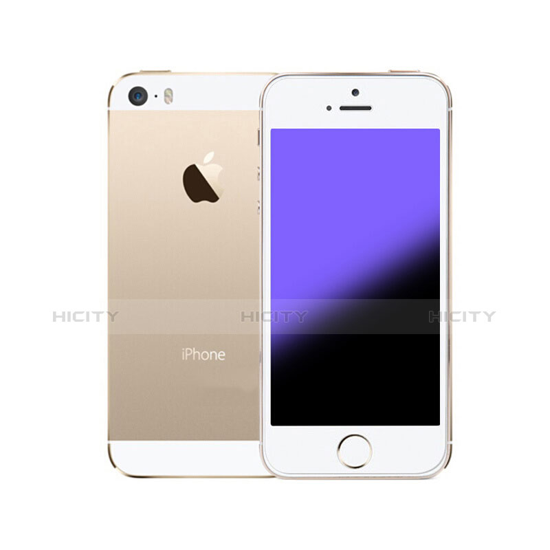 Film Protecteur d'Ecran Verre Trempe Anti-Lumiere Bleue B04 pour Apple iPhone SE Bleu Plus